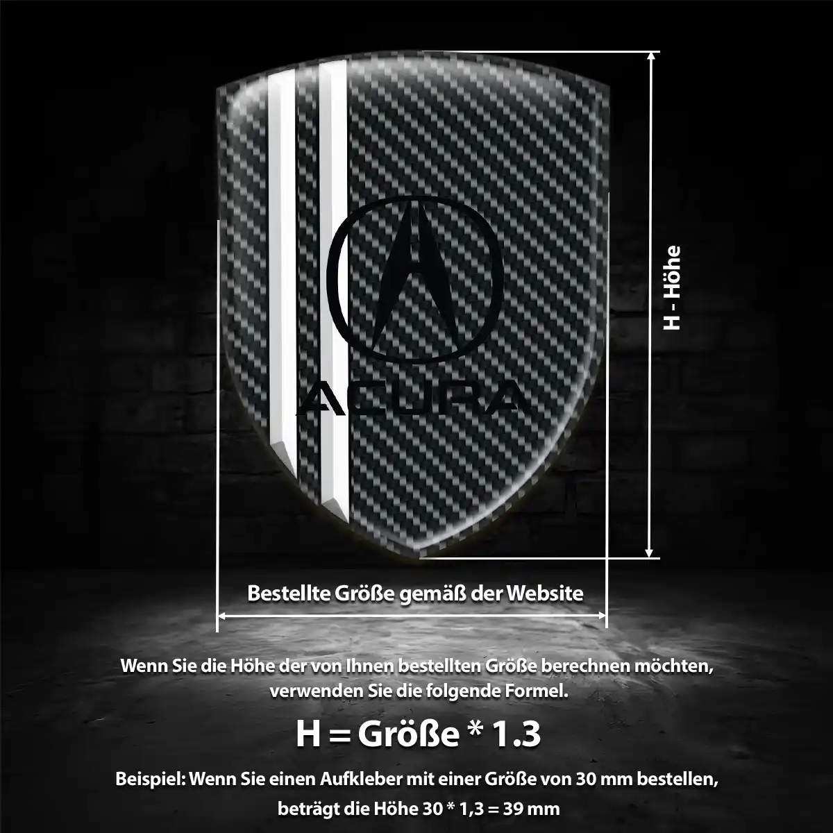 Acura Aufkleber 3D Gel Emblem Auto Premiumqualität
