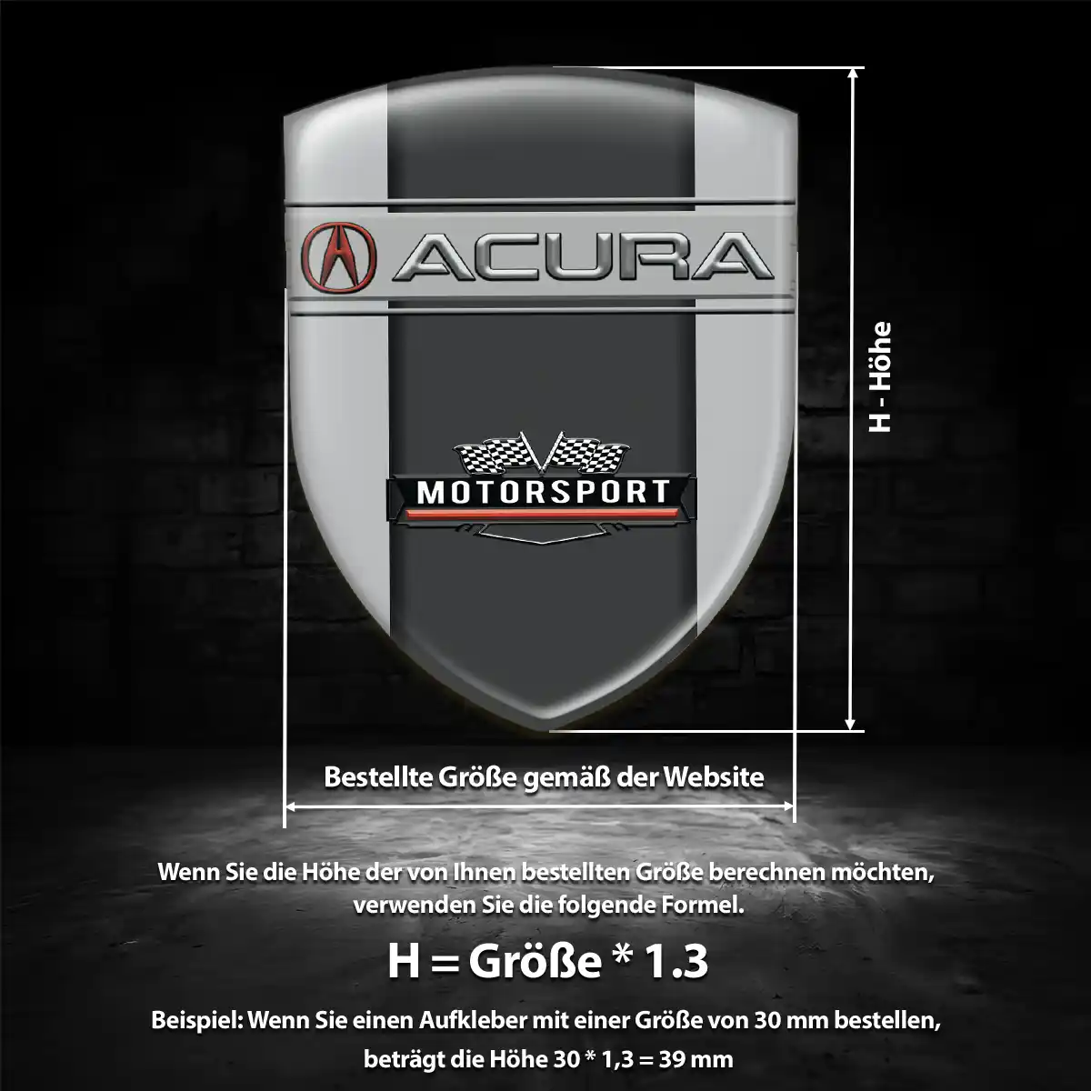 Acura Aufkleber 3D Gel Emblem Auto Stilvolles Design