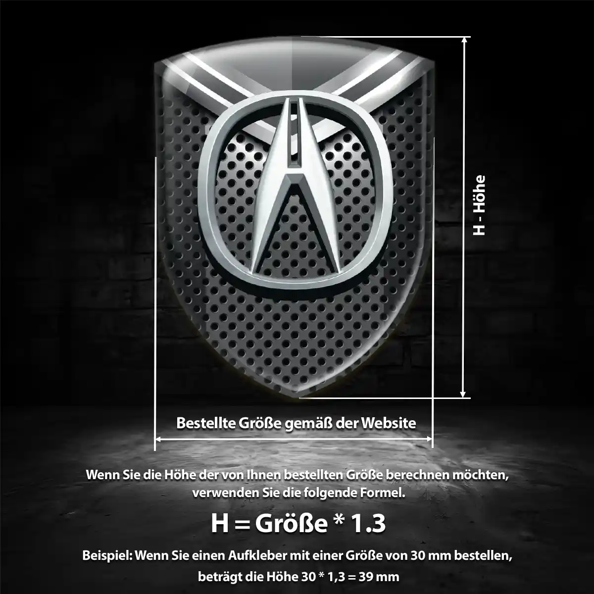 Acura Aufkleber 3D Gel Emblem Exterieurdesign