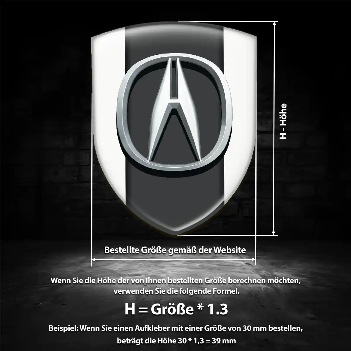 Acura Aufkleber 3D Gel Emblem Hohe Qualität