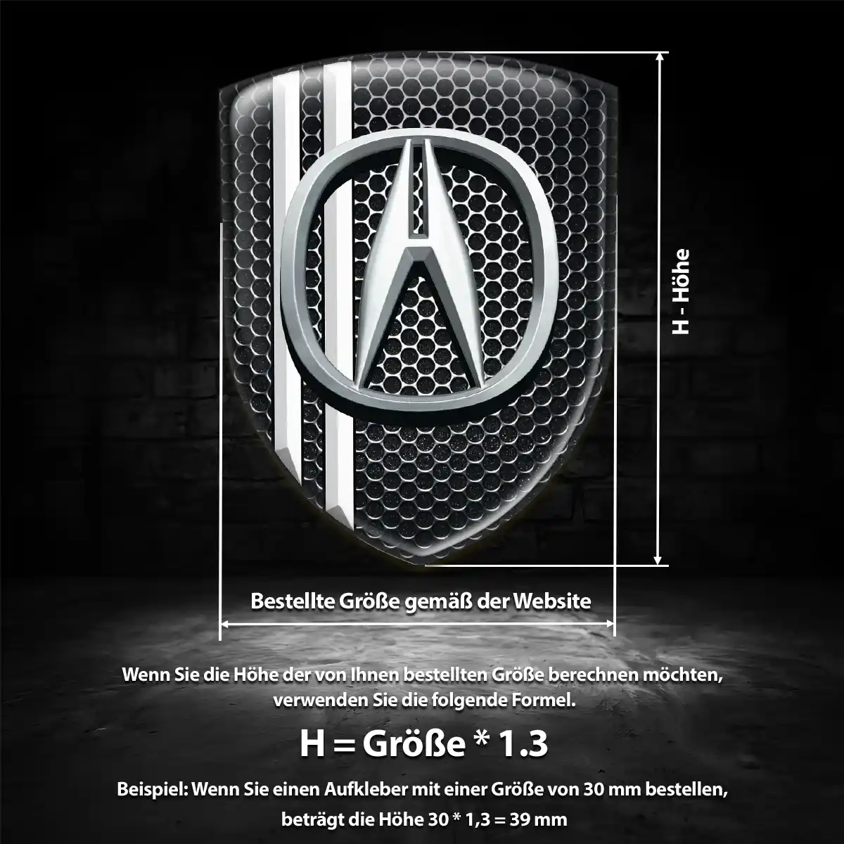 Acura Aufkleber 3D Gel Emblem Luxus-Edition