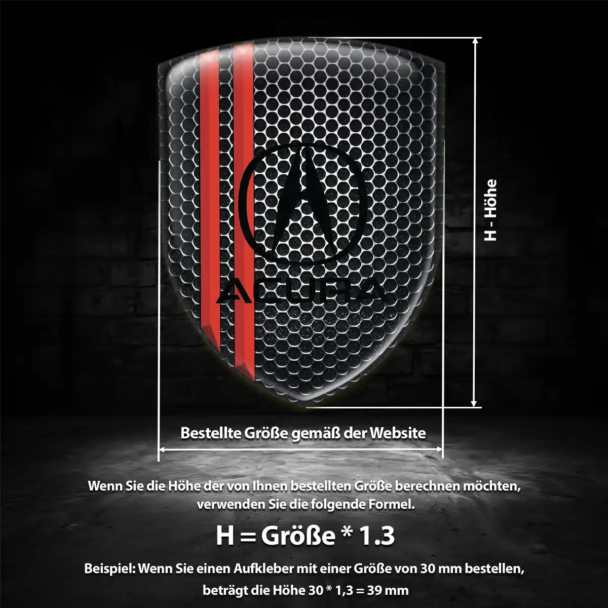 Acura Aufkleber 3D Gel Emblem Tuningfahrzeug