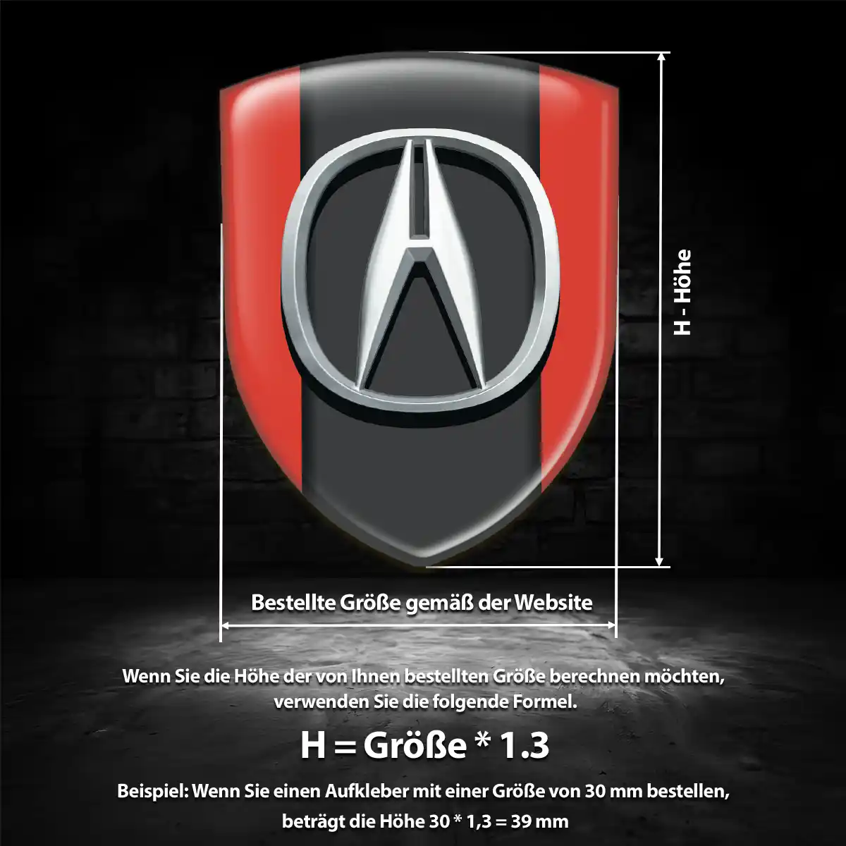 Acura Aufkleber 3D Gel Embleme Auto Exterieurdesign