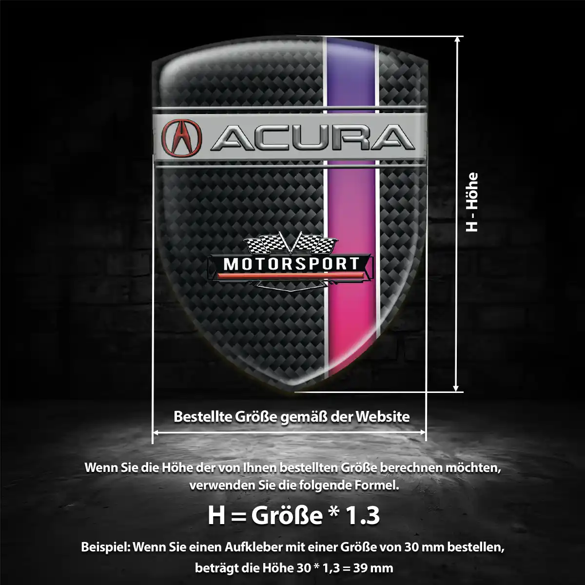 Acura Aufkleber 3D Gel Embleme Auto Hochwertiges Harz