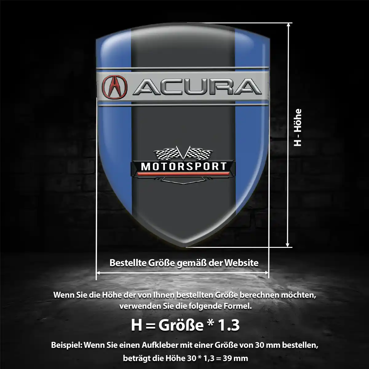 Acura Aufkleber 3D Gel Embleme Auto Hohe Qualität