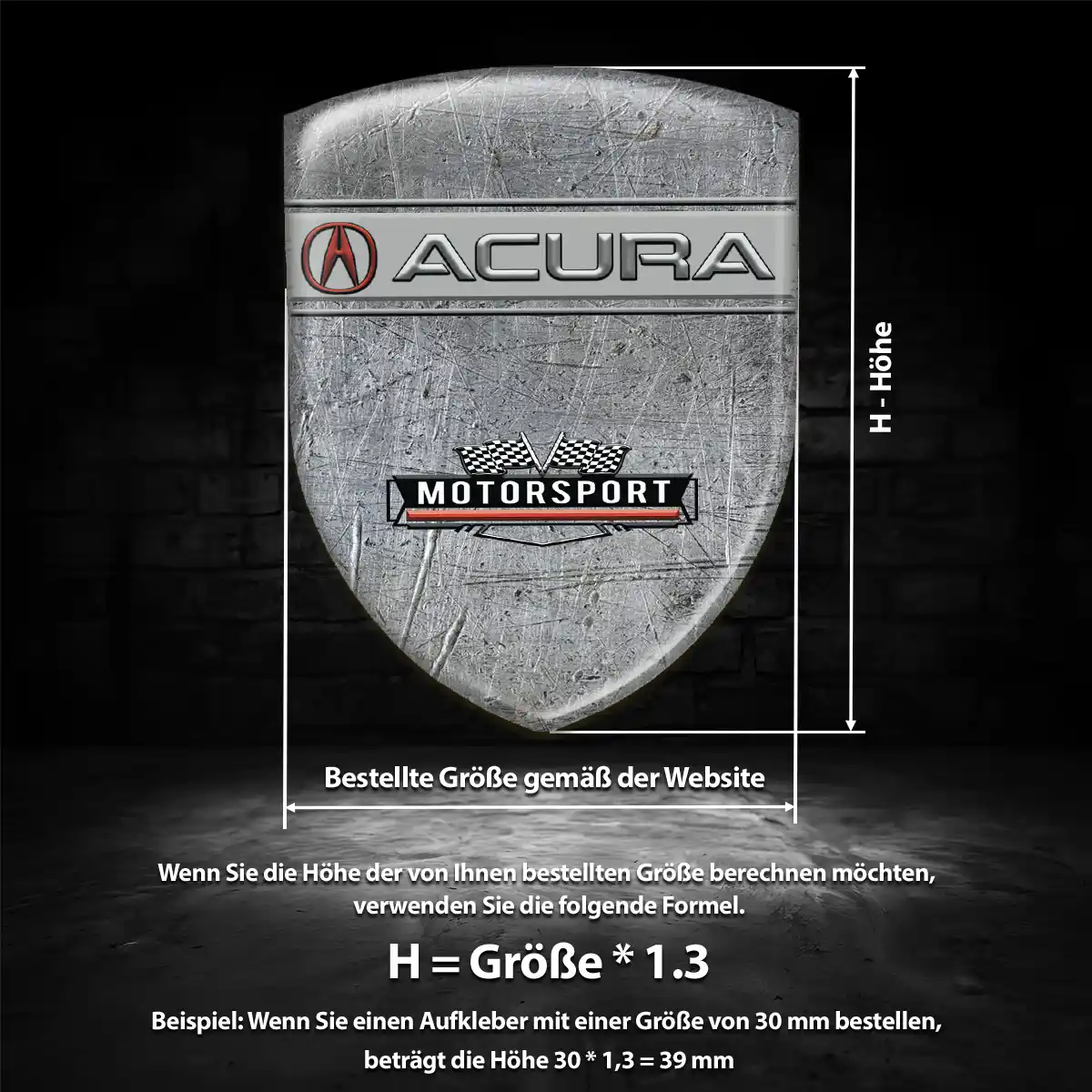 Acura Aufkleber 3D Gel Embleme Auto Interieurdesign