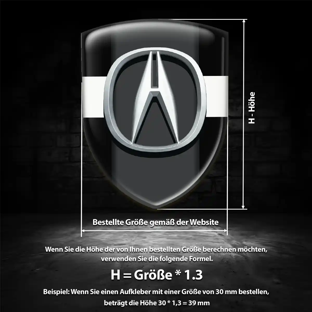 Acura Aufkleber 3D Gel Embleme Hohe Qualität