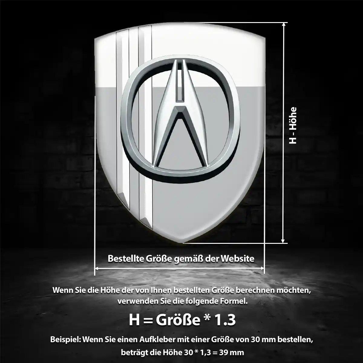 Acura Aufkleber 3D Gel Embleme Premium-Edition