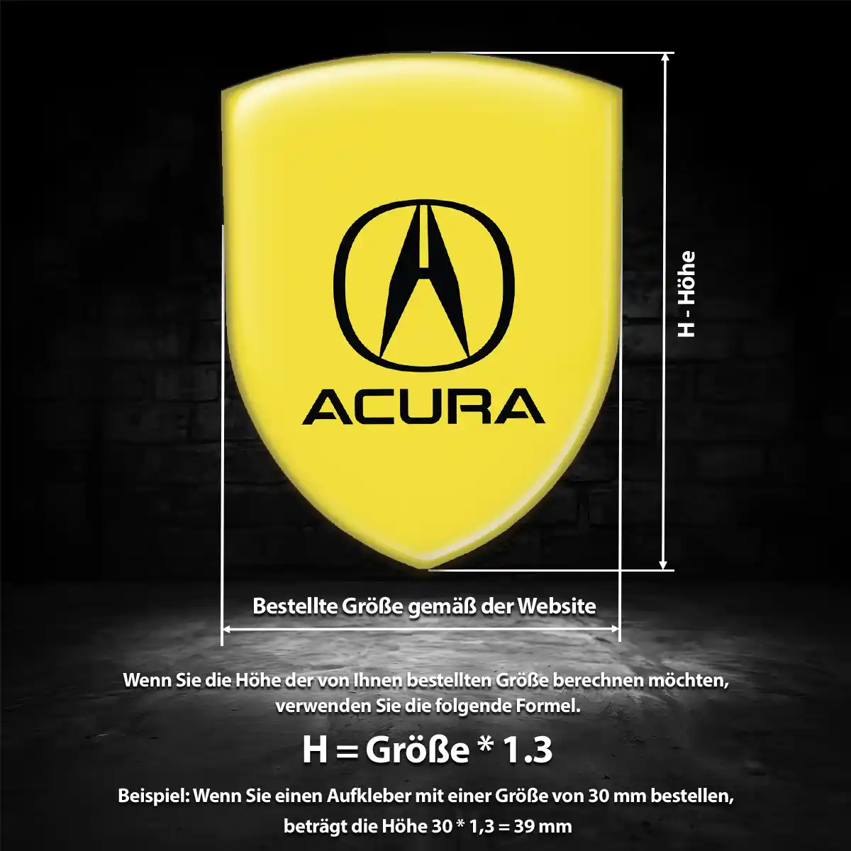 Acura Aufkleber 3D Gel Silikon Auto Stilvolles Design