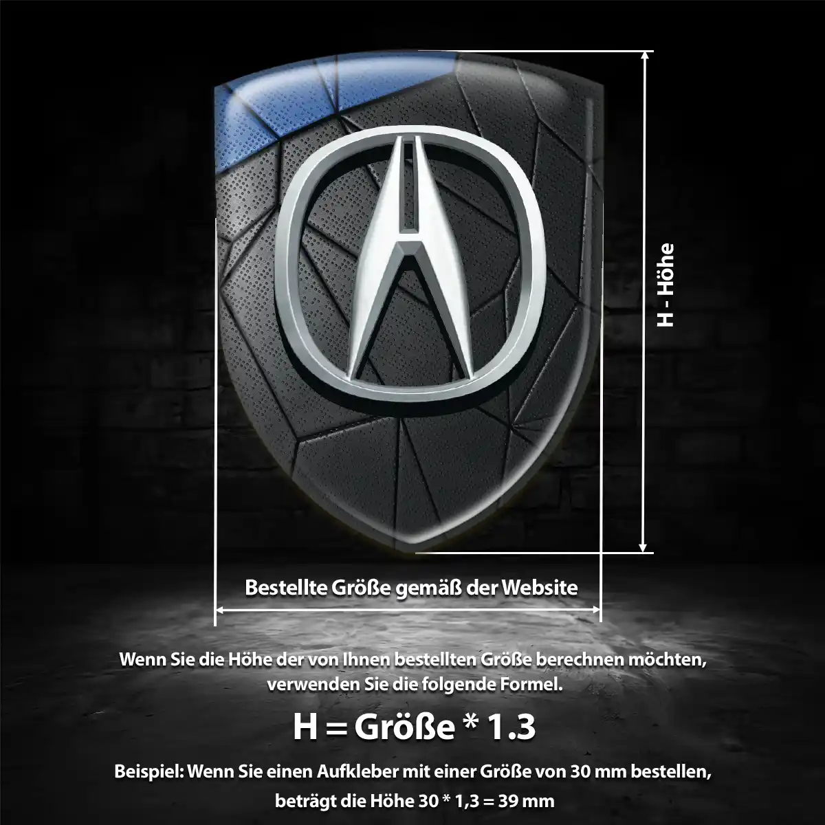 Acura Aufkleber 3D Gel Wappen Auto Hohe Qualität