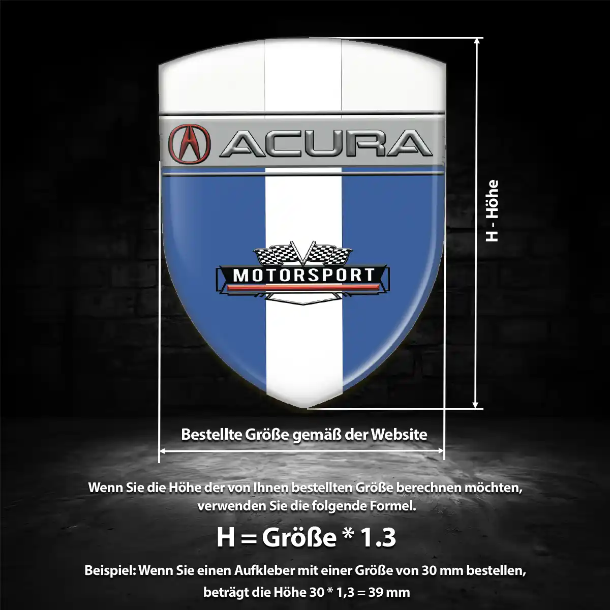 Acura Aufkleber 3D Gel Wappen Auto Luxus-Edition