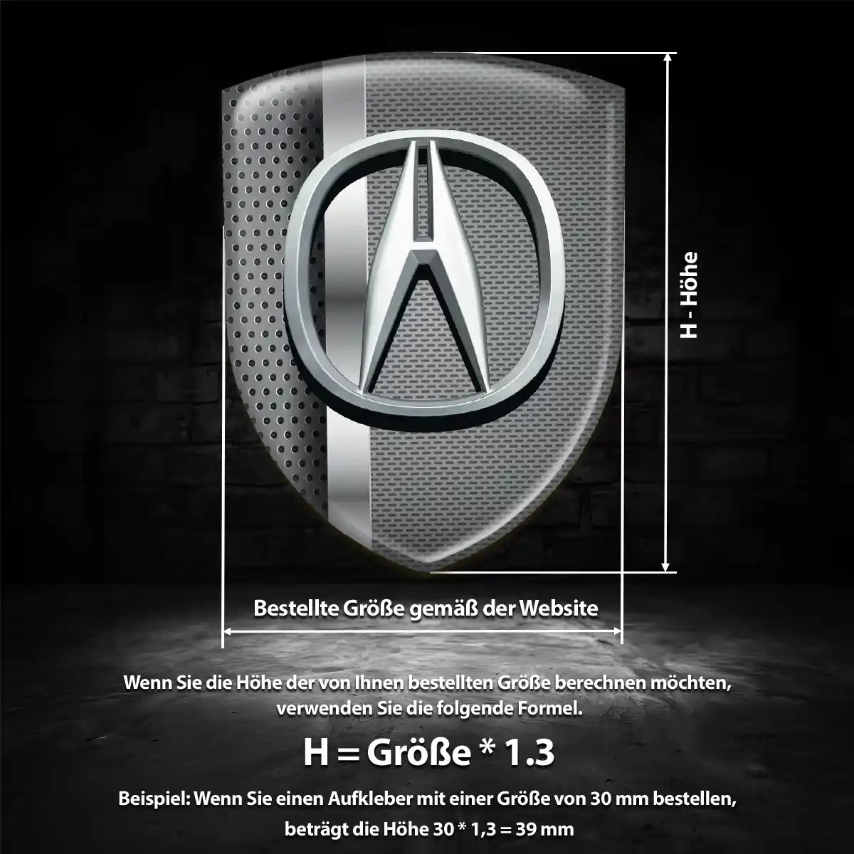 Acura Aufkleber 3D Gel Wappen Auto Stilvolles Design