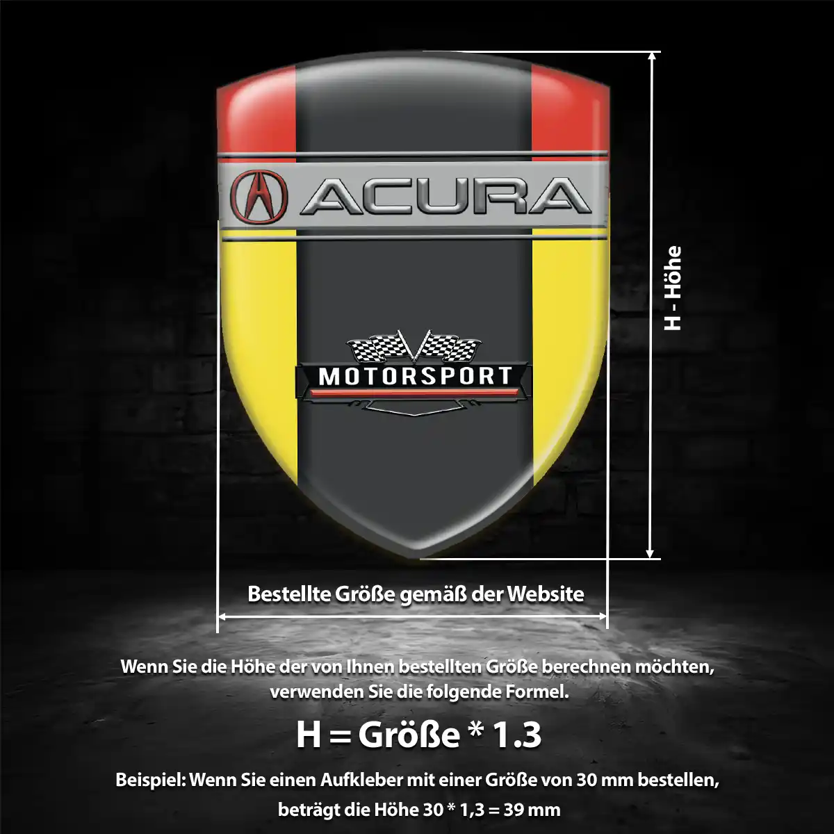Acura Aufkleber Auto Exterieurdesign