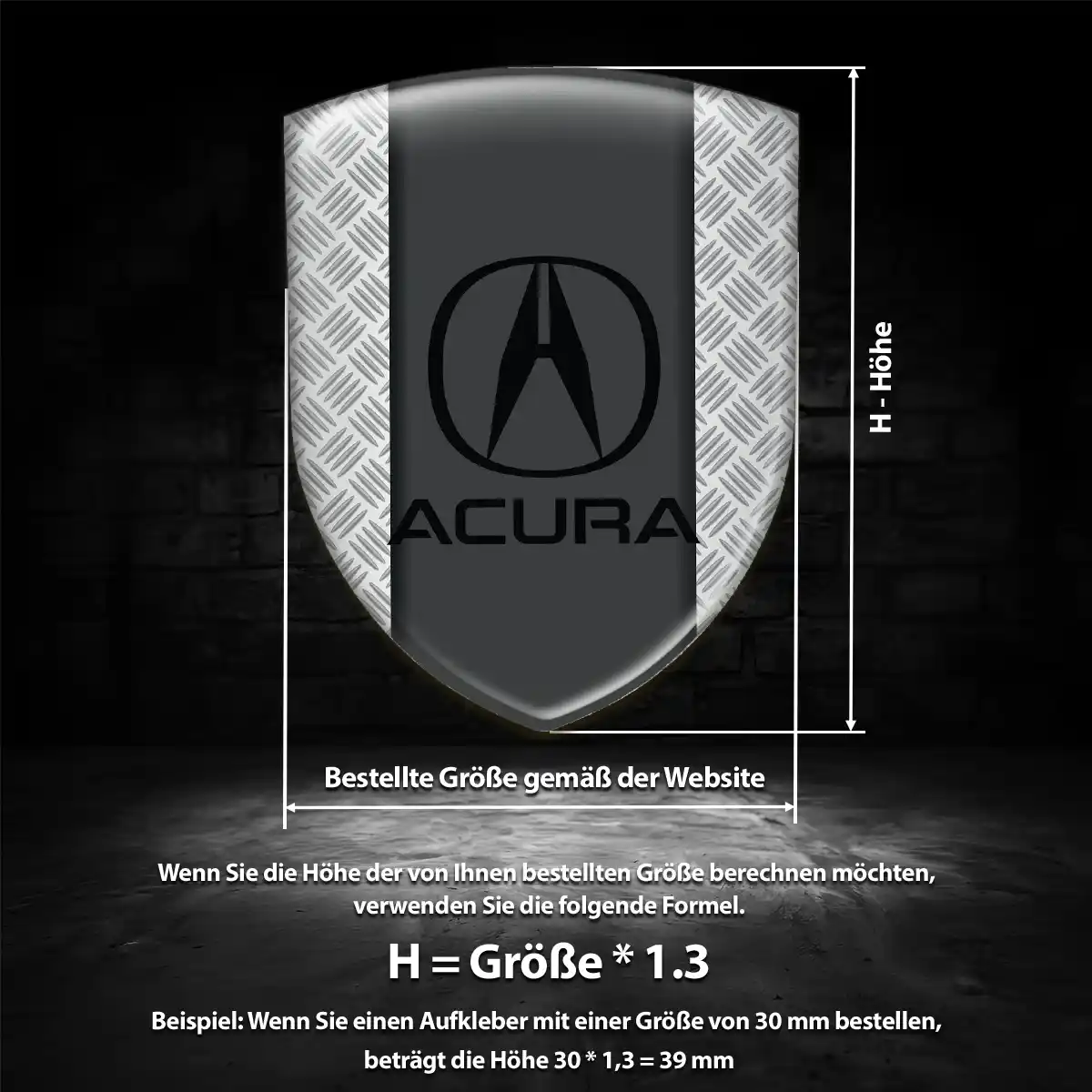 Acura Aufkleber Auto Hochwertiges Harz
