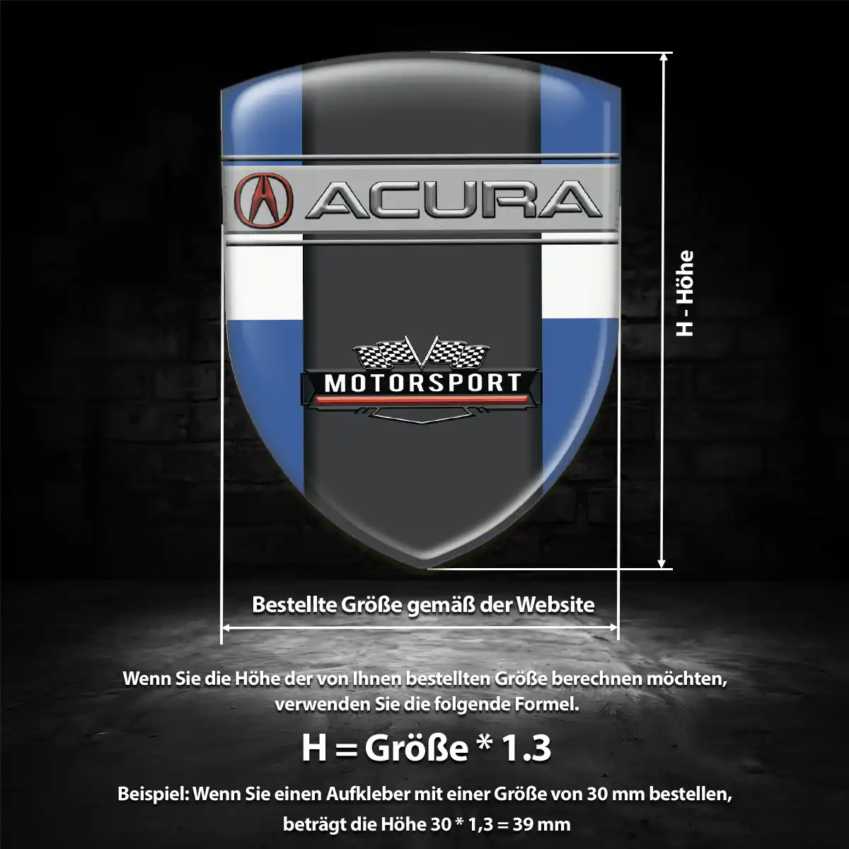 Acura Aufkleber Auto Premium-Edition