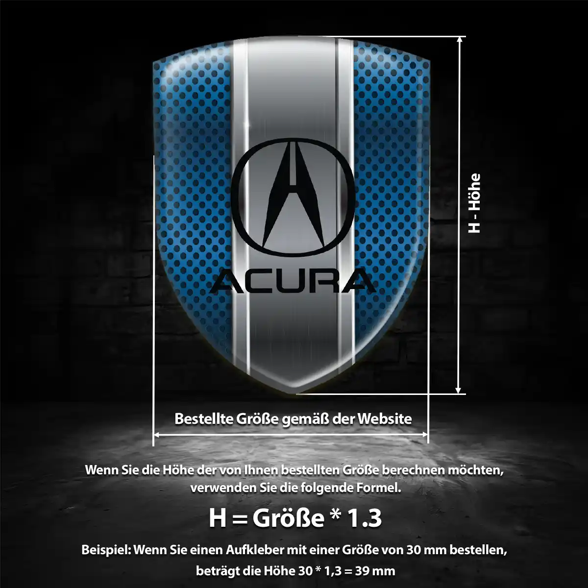 Acura Aufkleber Emblem Auto Hochwertiges Harz