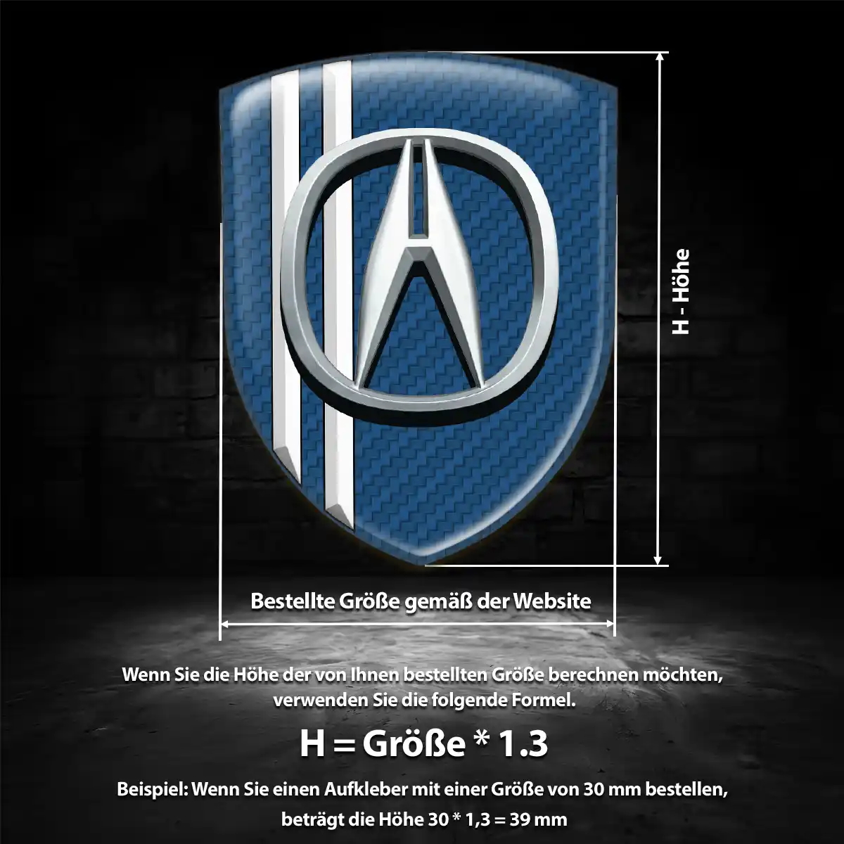 Acura Aufkleber Emblem Auto Hohe Qualität