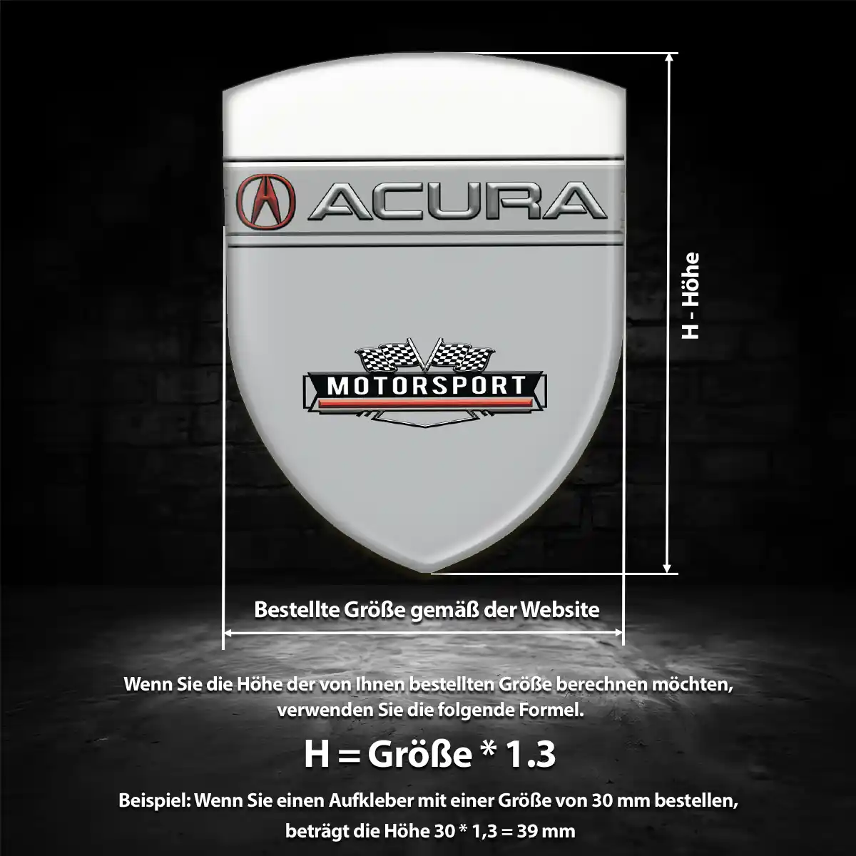 Acura Aufkleber Emblem Auto Limitierte Auflage