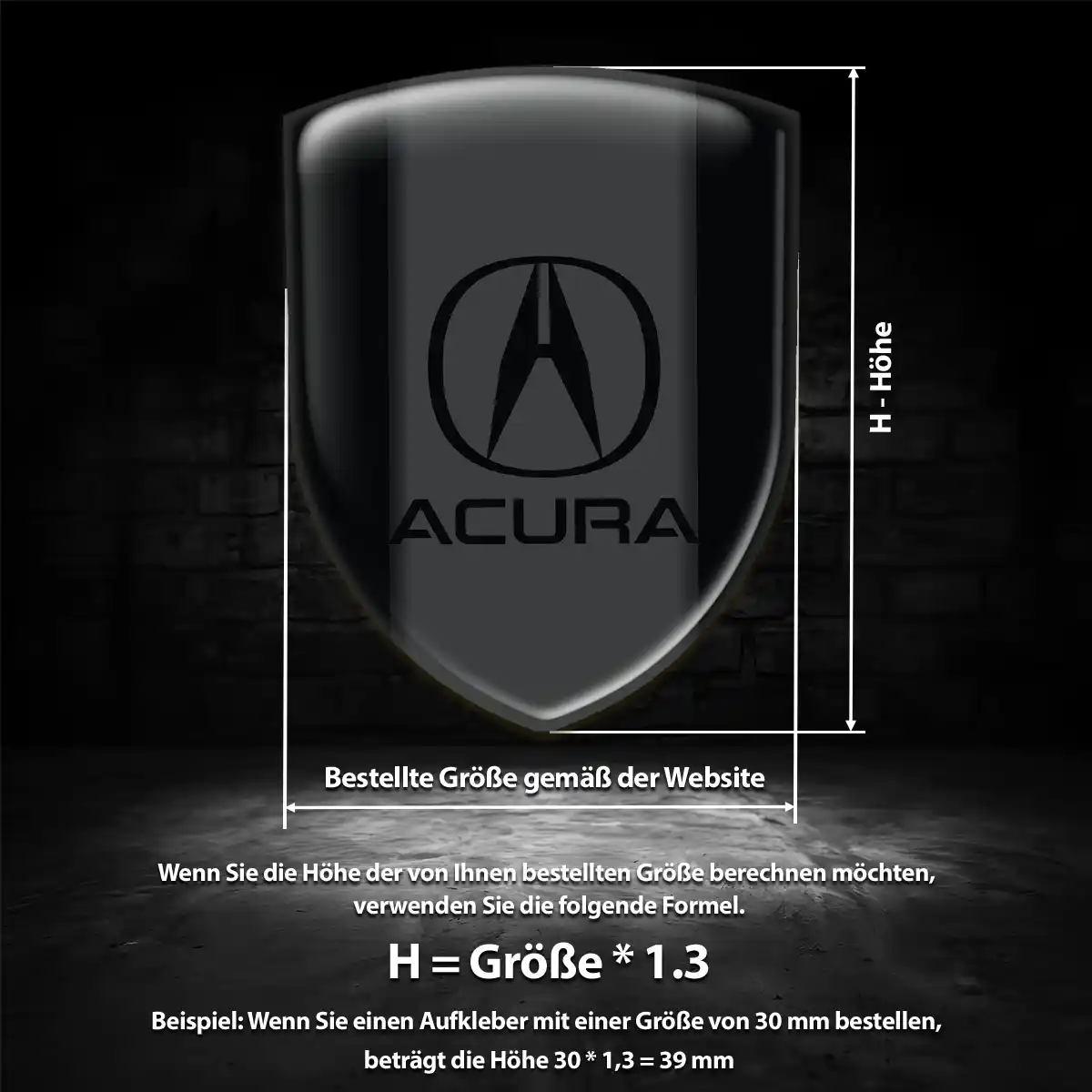 Acura Aufkleber Emblem Auto Premium-Edition