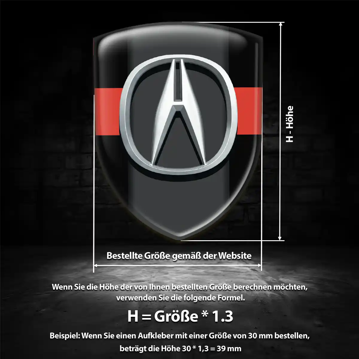 Acura Aufkleber Emblem Auto Premiumqualität
