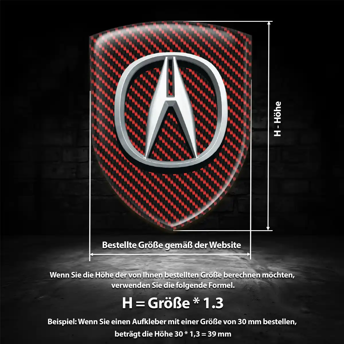 Acura Aufkleber Emblem Exterieurdesign