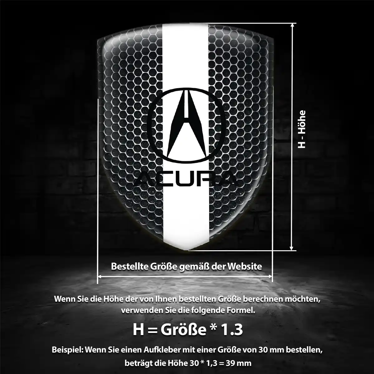 Acura Aufkleber Emblem Hochwertiges Harz
