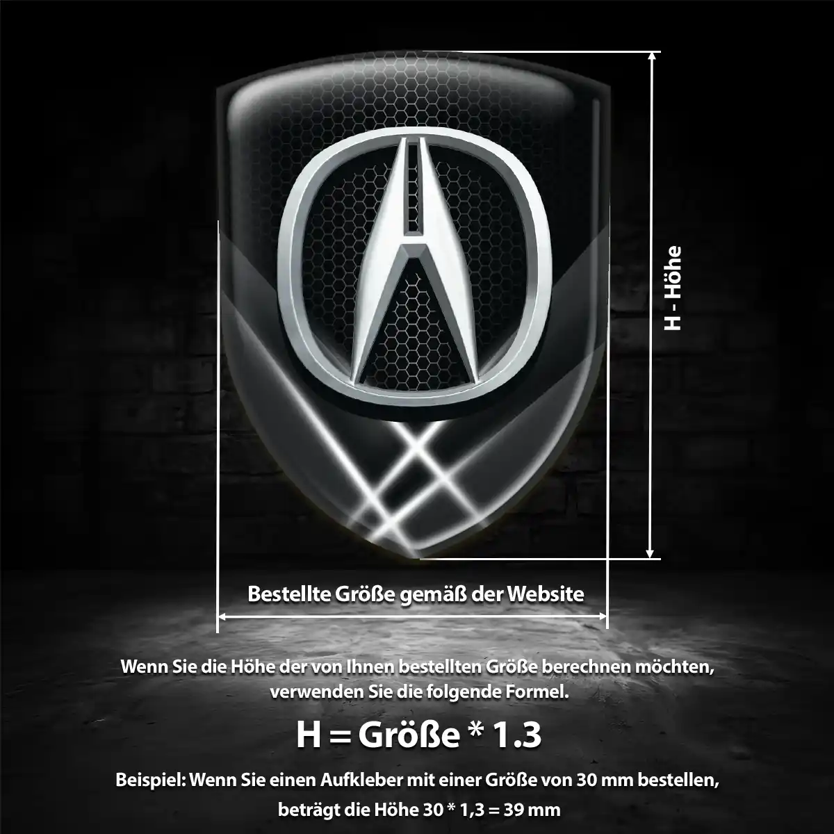 Acura Aufkleber Emblem Luxus-Edition
