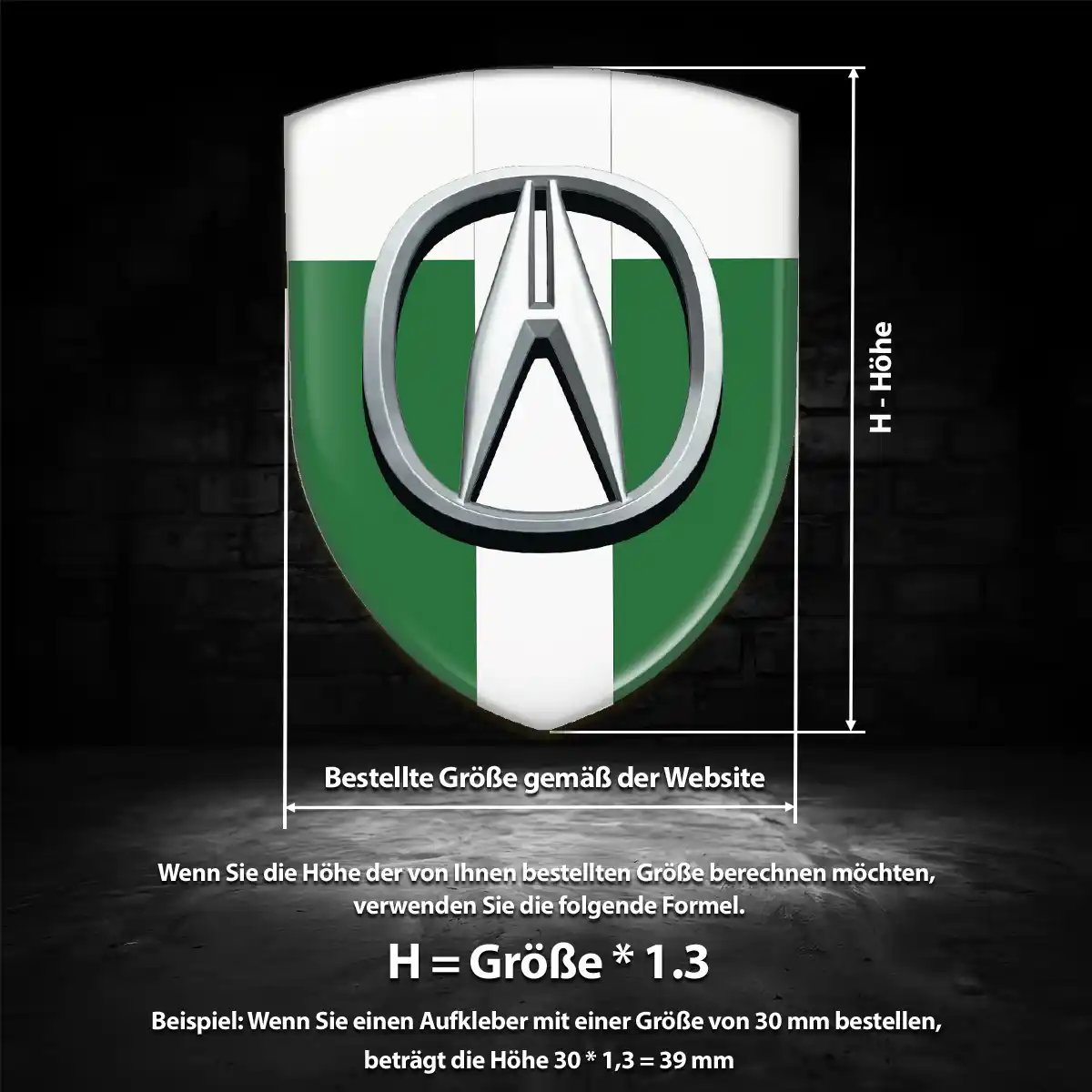 Acura Aufkleber Emblem Premium-Edition
