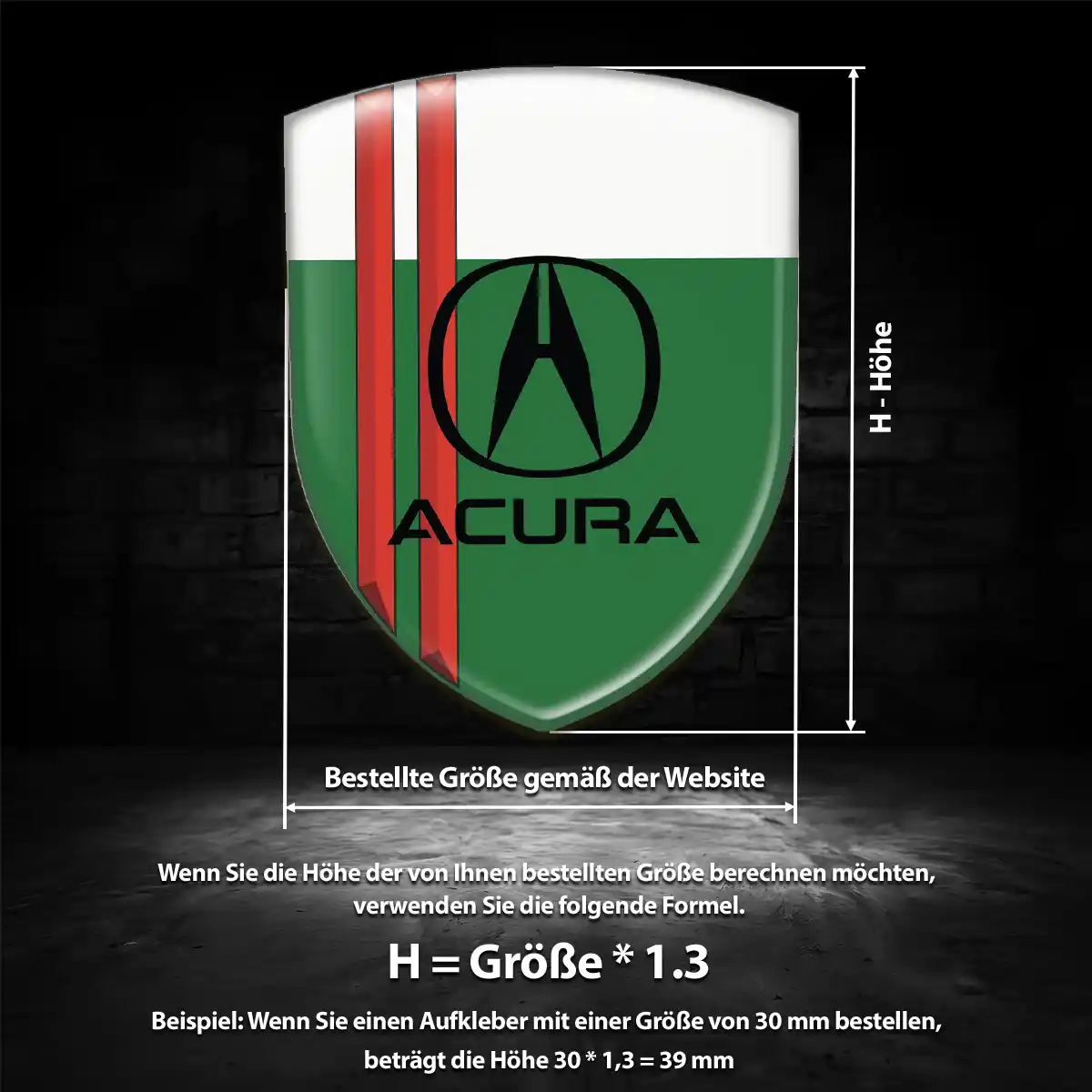 Acura Aufkleber Emblem Premiumqualität