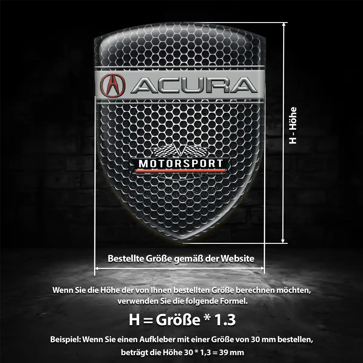 Acura Aufkleber Emblem Wappen Auto Exterieurdesign