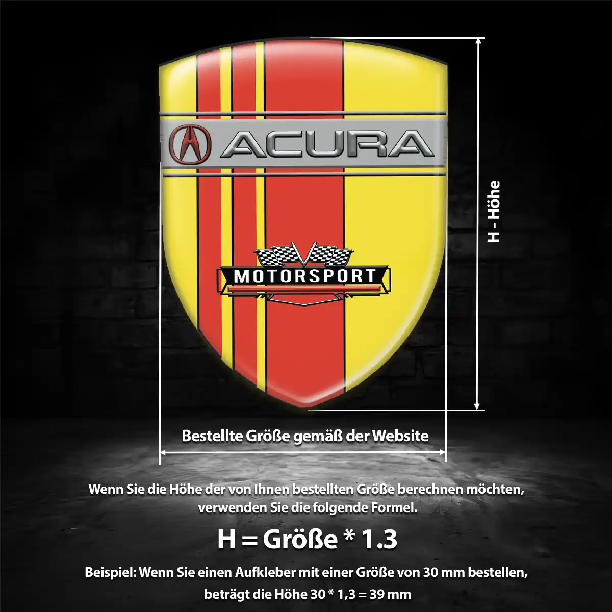 Acura Aufkleber Emblem Wappen Auto Hochwertiges Harz