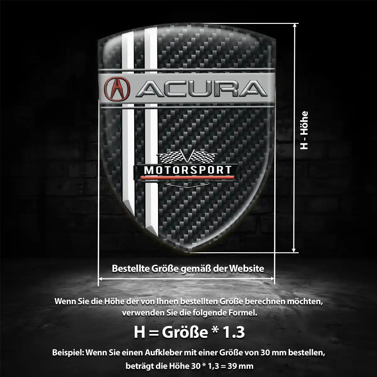 Acura Aufkleber Emblem Wappen Auto Interieurdesign