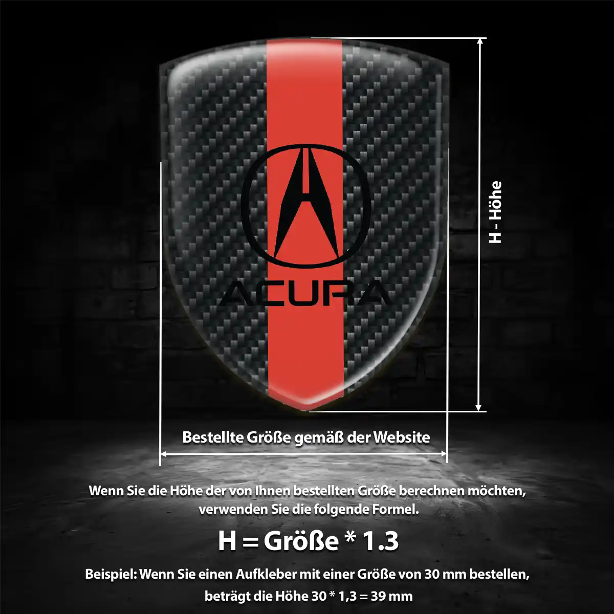 Acura Aufkleber Emblem Wappen Auto Limitierte Auflage