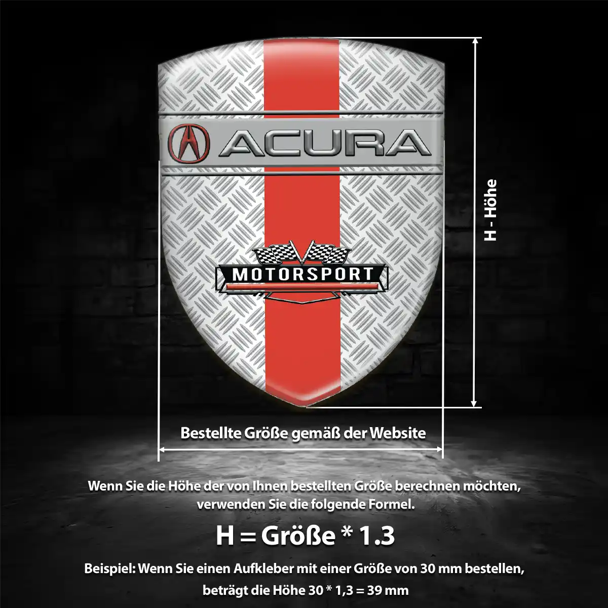 Acura Aufkleber Emblem Wappen Auto Luxus-Edition