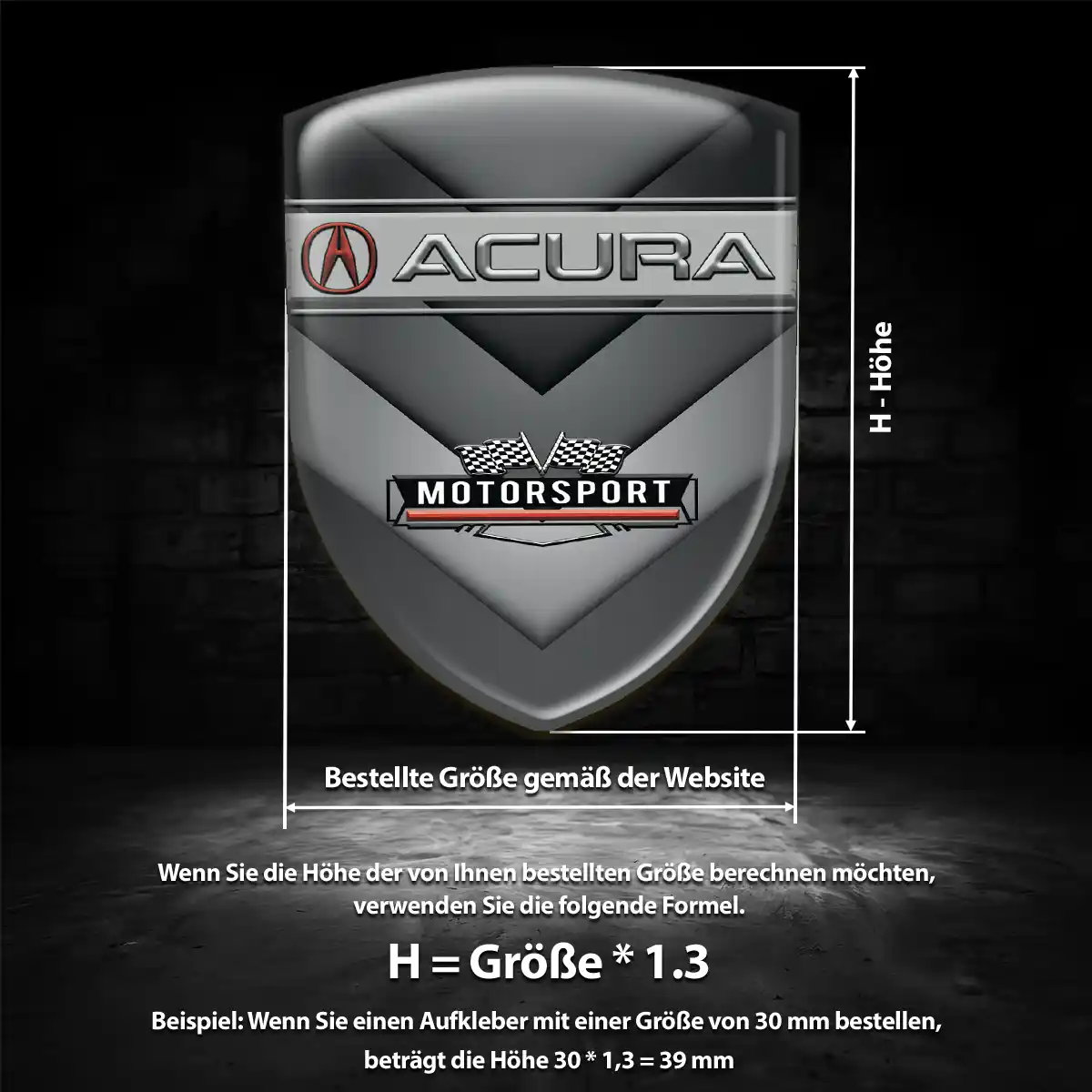 Acura Aufkleber Emblem Wappen Auto Premiumqualität