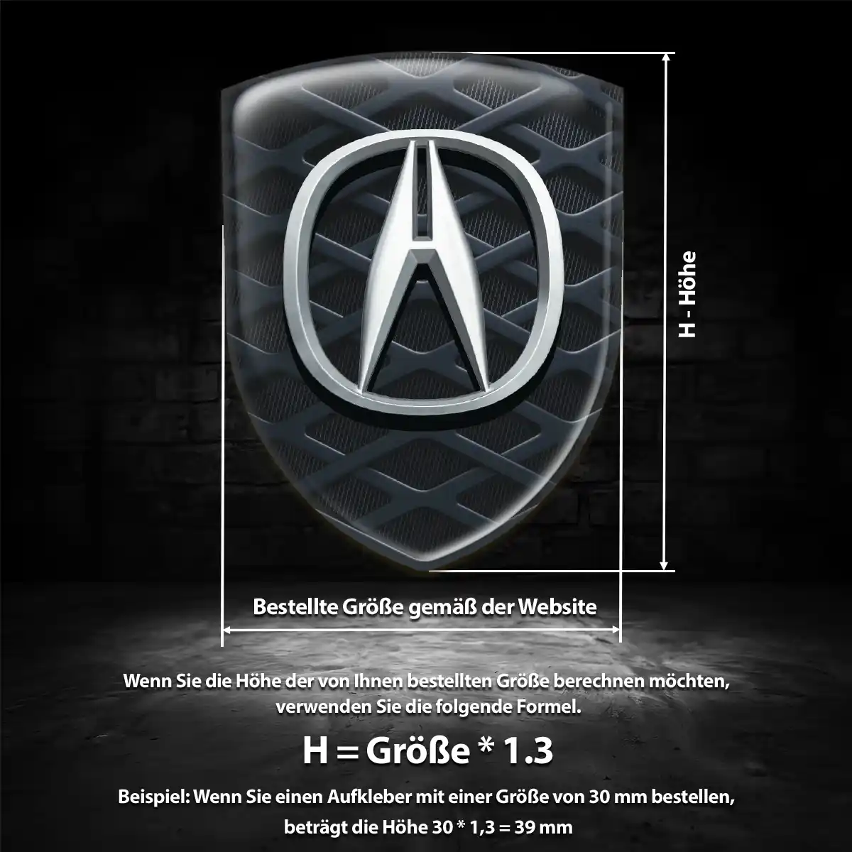 Acura Aufkleber Embleme Silikon Auto Exterieurdesign