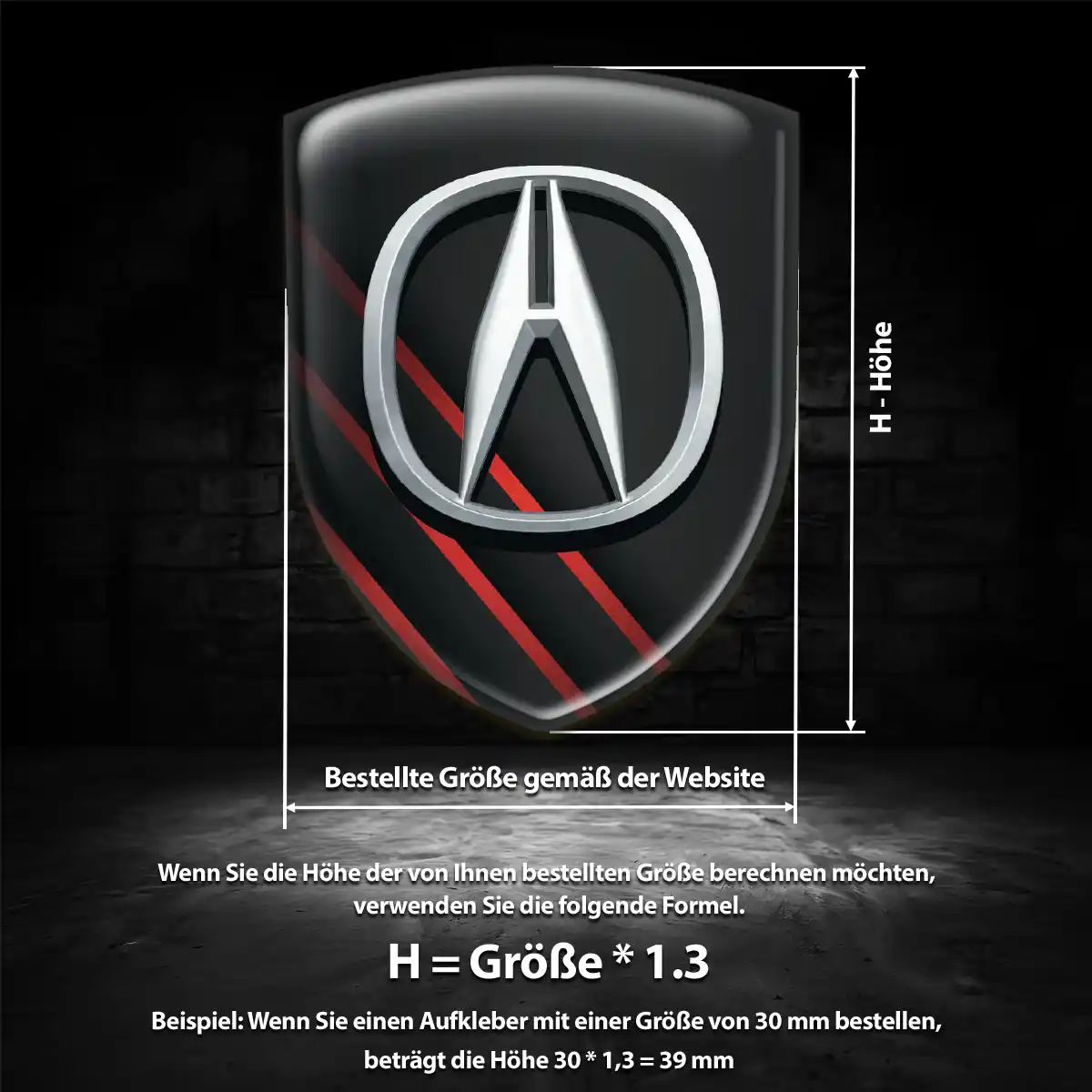 Acura Aufkleber Embleme Silikon Auto Hochwertiges Harz