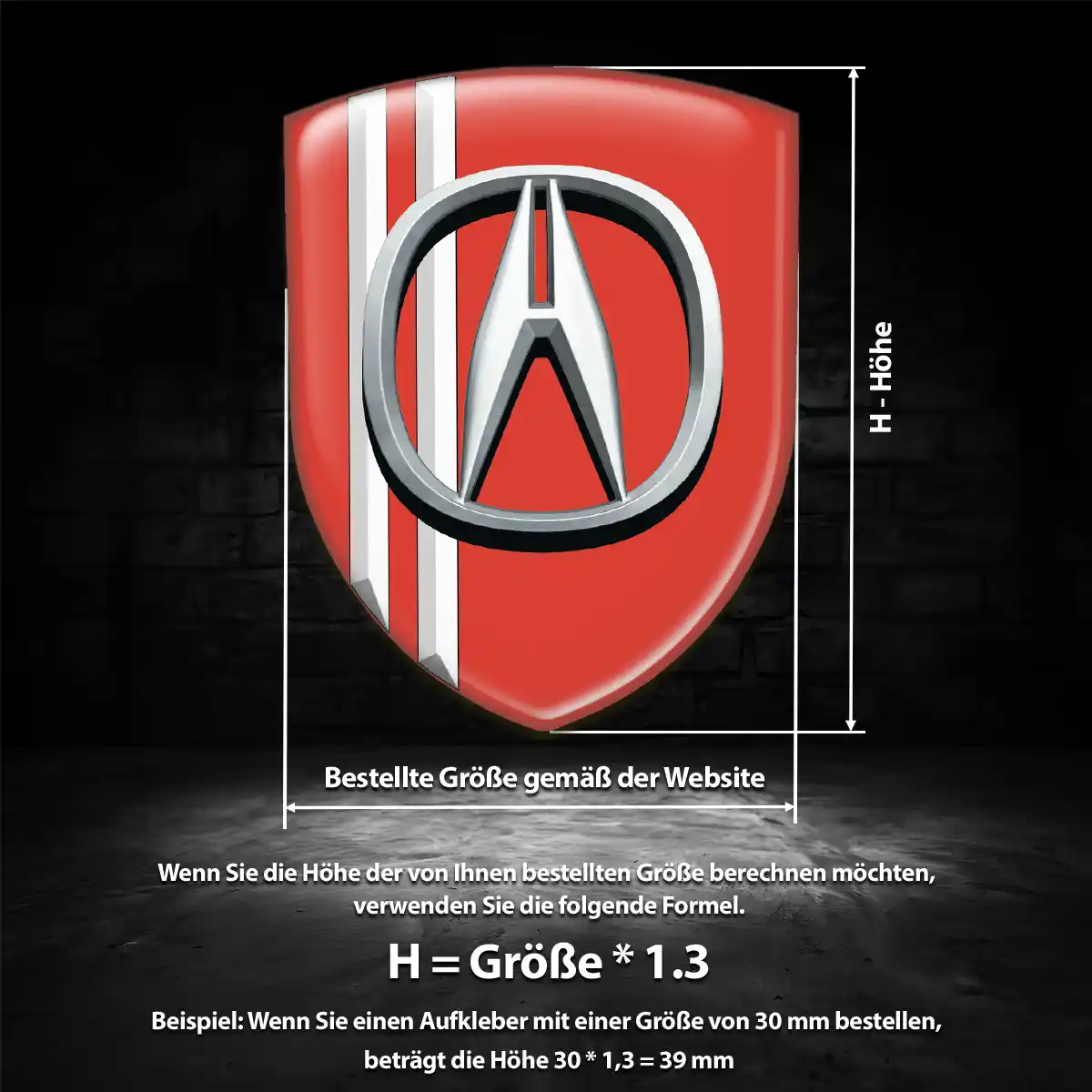 Acura Aufkleber Embleme Silikon Auto Luxus-Edition