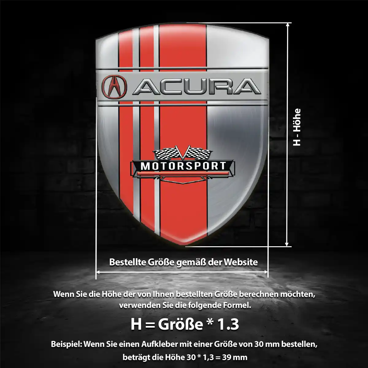 Acura Aufkleber Embleme Silikon Exterieurdesign