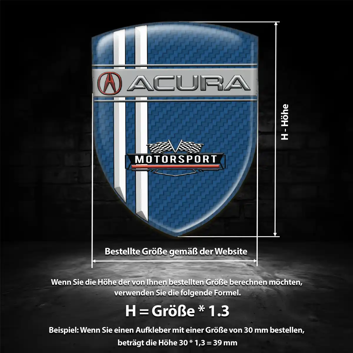 Acura Aufkleber Embleme Silikon Hohe Qualität