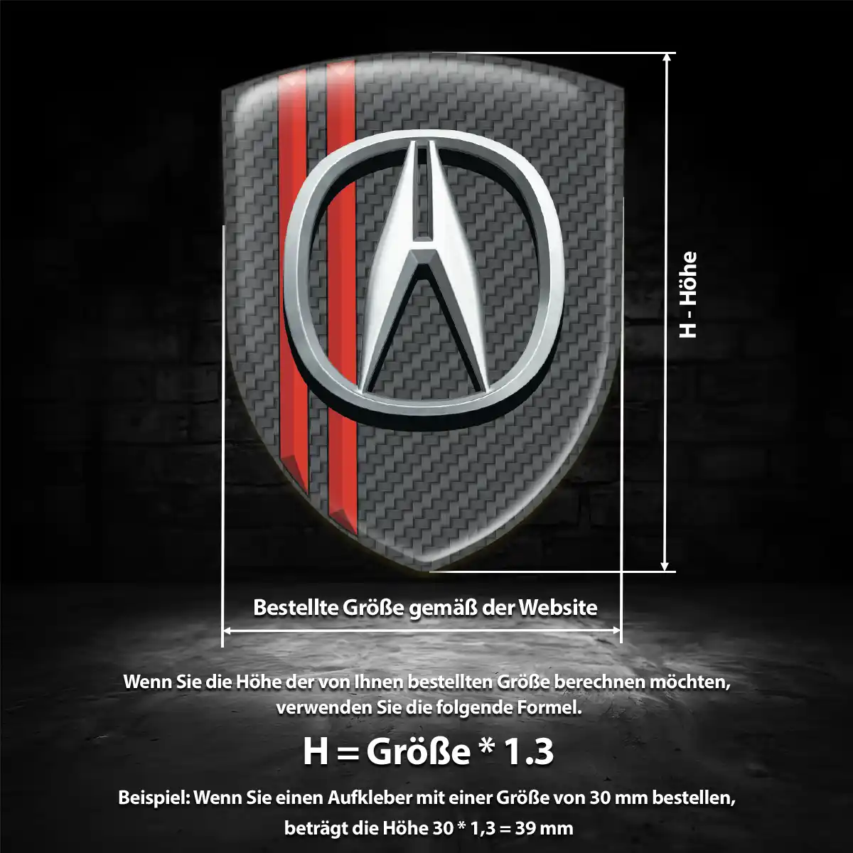 Acura Aufkleber Embleme Silikon Limitierte Auflage