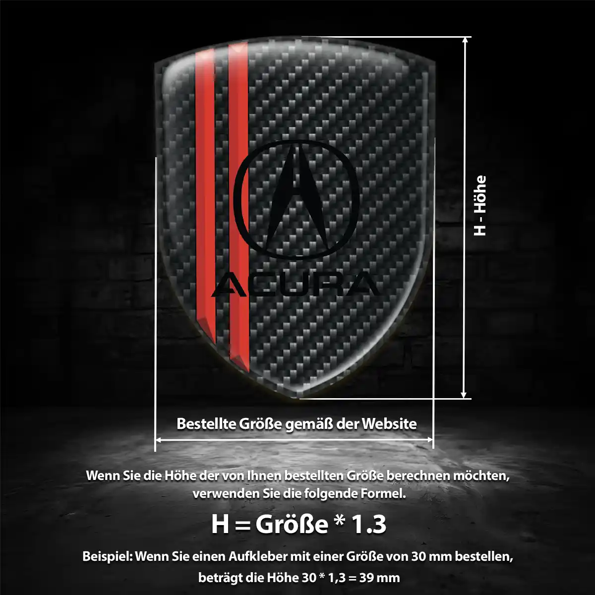 Acura Aufkleber Embleme Silikon Luxus-Edition