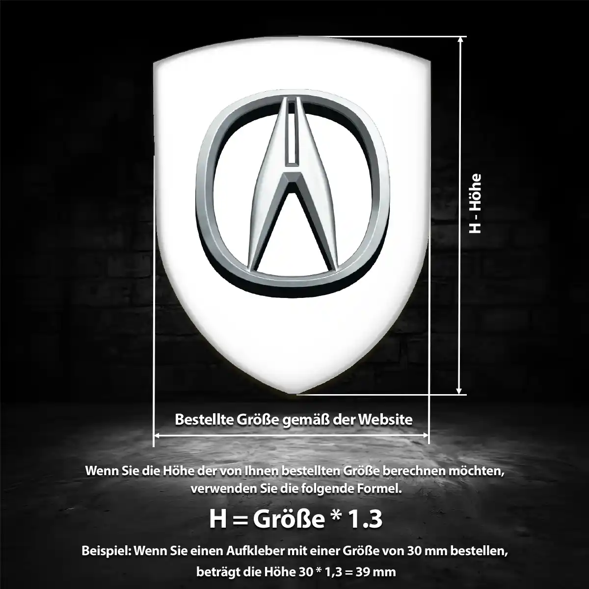 Acura Aufkleber Exterieurdesign