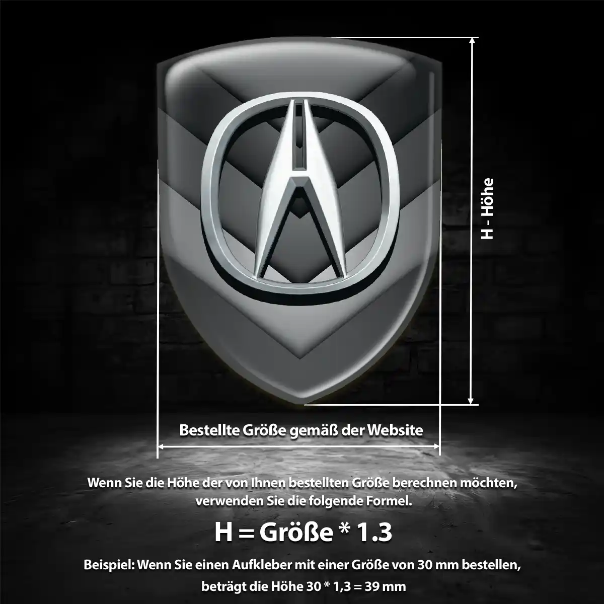 Acura Aufkleber Hochwertiges Harz