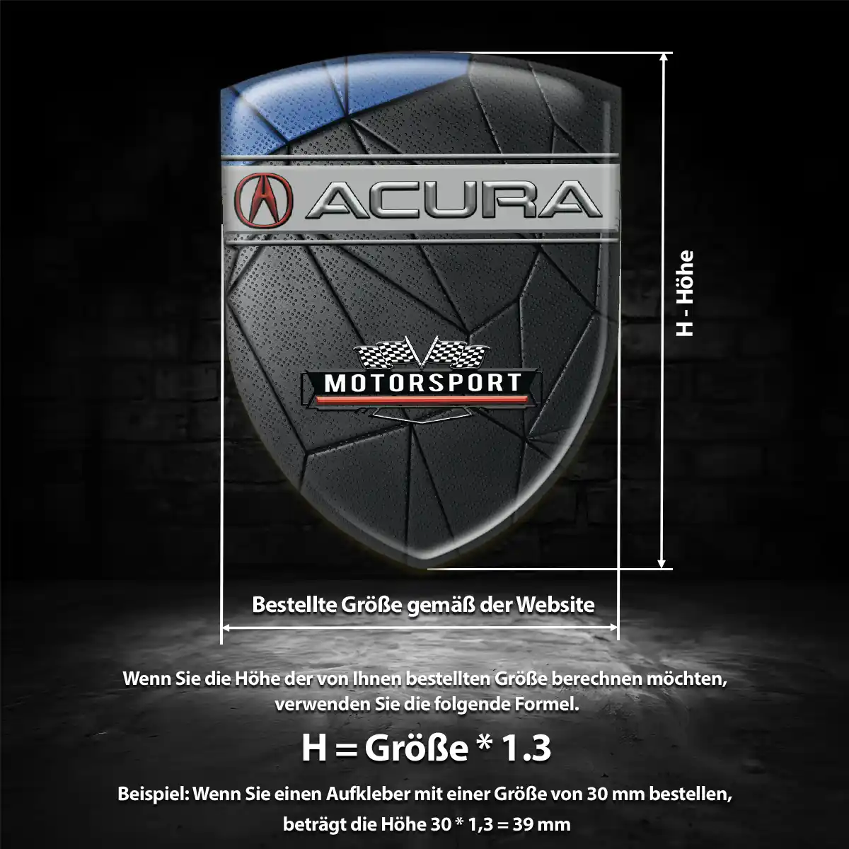 Acura Aufkleber Premiumqualität