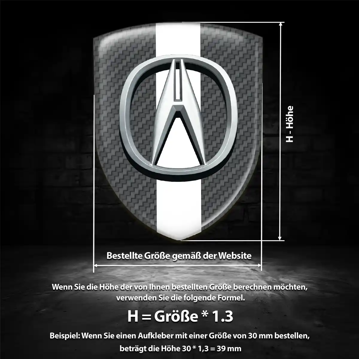 Acura Aufkleber Silikon Embleme Auto Hochwertiges Harz