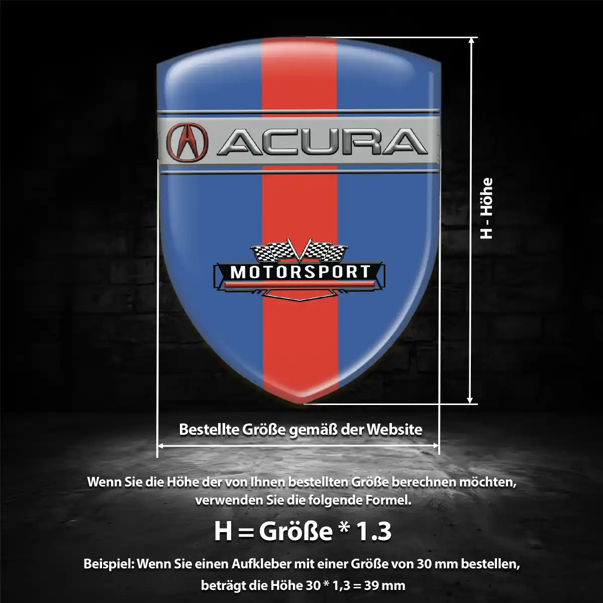 Acura Aufkleber Silikon Embleme Auto Hohe Qualität