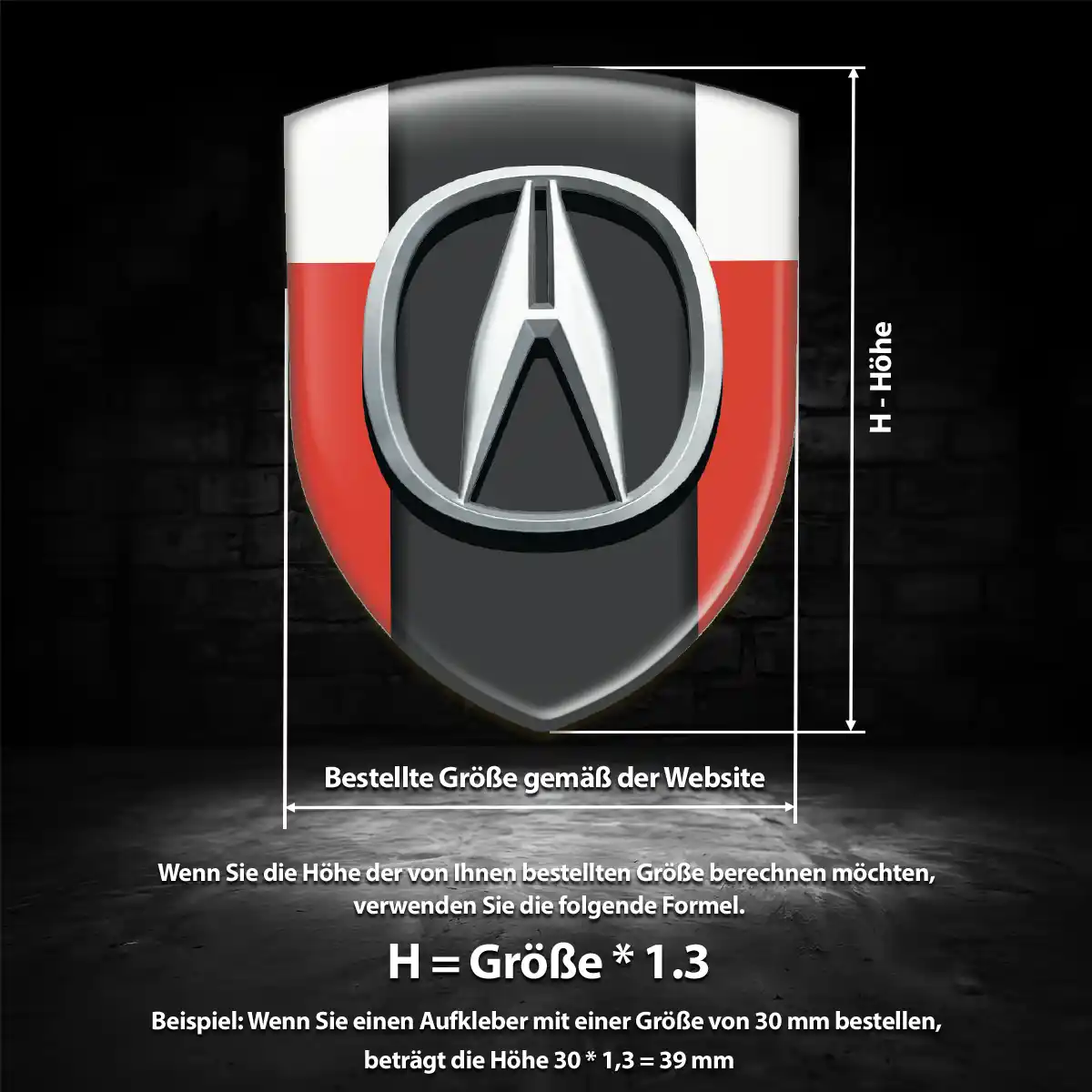 Acura Aufkleber Silikon Embleme Auto Limitierte Auflage
