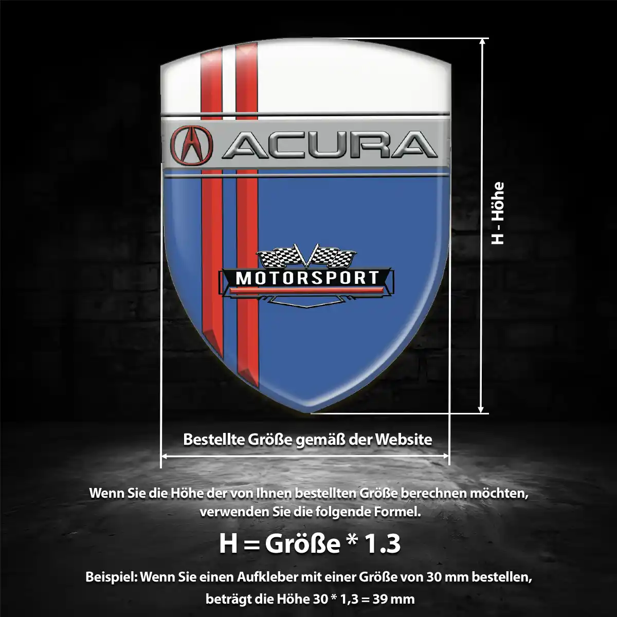 Acura Aufkleber Silikon Embleme Auto Luxus-Edition