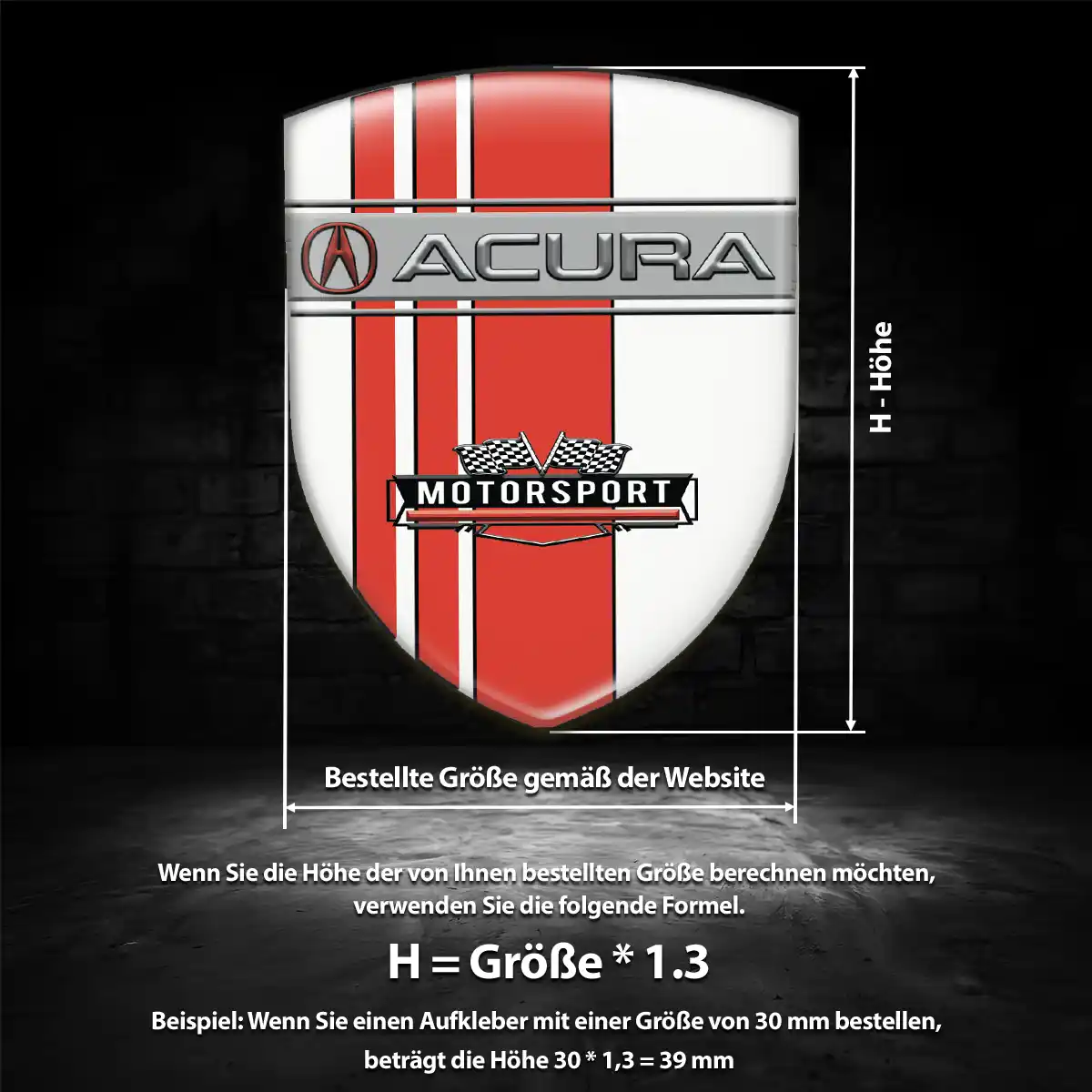 Acura Aufkleber Silikon Embleme Auto Premium-Edition